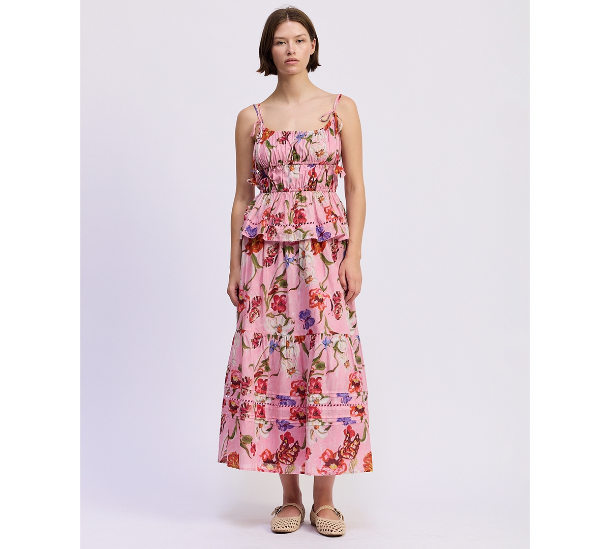 En Saison Women’s Celeste Printed Pull-On Maxi Skirt – Pink Red Olive En Saison Women’s Celeste Printed Pull-On Maxi Skirt – Pink Red Olive