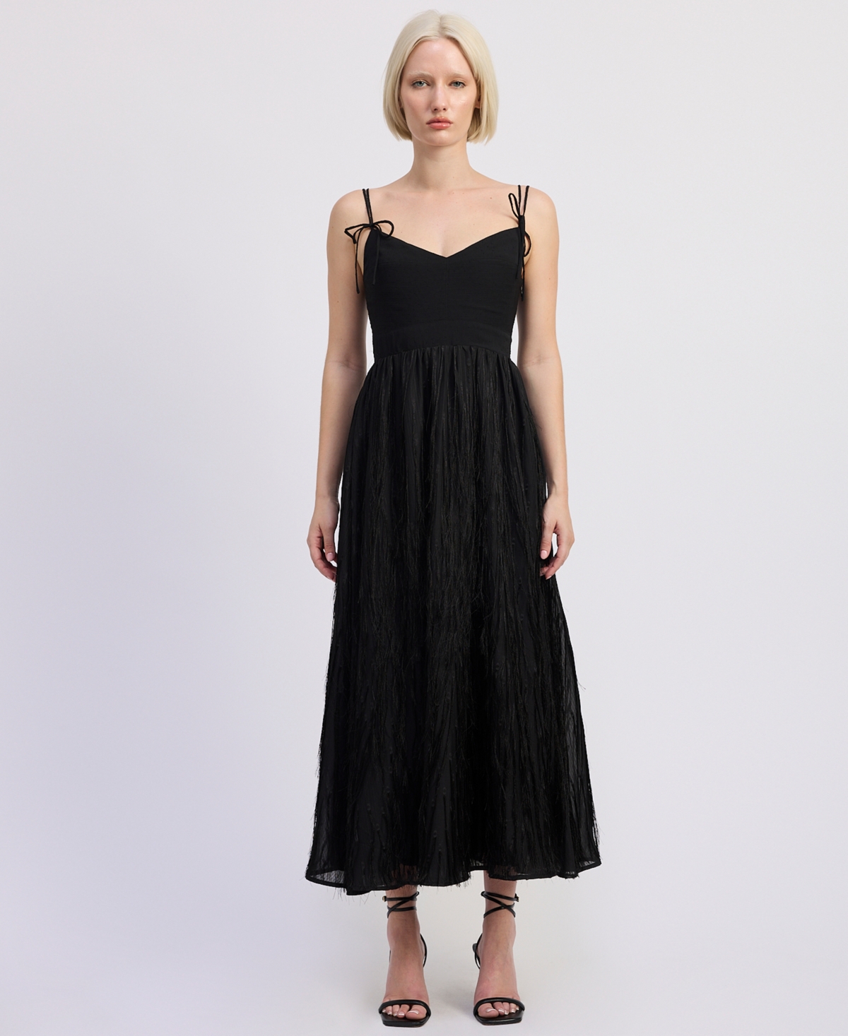 En Saison Women’s Roza Sleeveless Midi Dress – Black En Saison Women’s Roza Sleeveless Midi Dress – Black