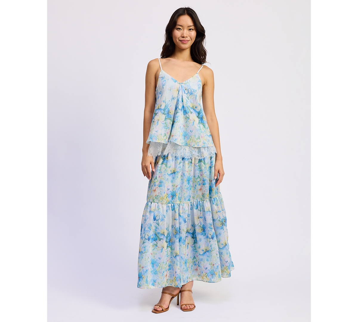 En Saison Women’s Vivian Maxi Skirt – Ivory Blue Yellow En Saison Women’s Vivian Maxi Skirt – Ivory Blue Yellow