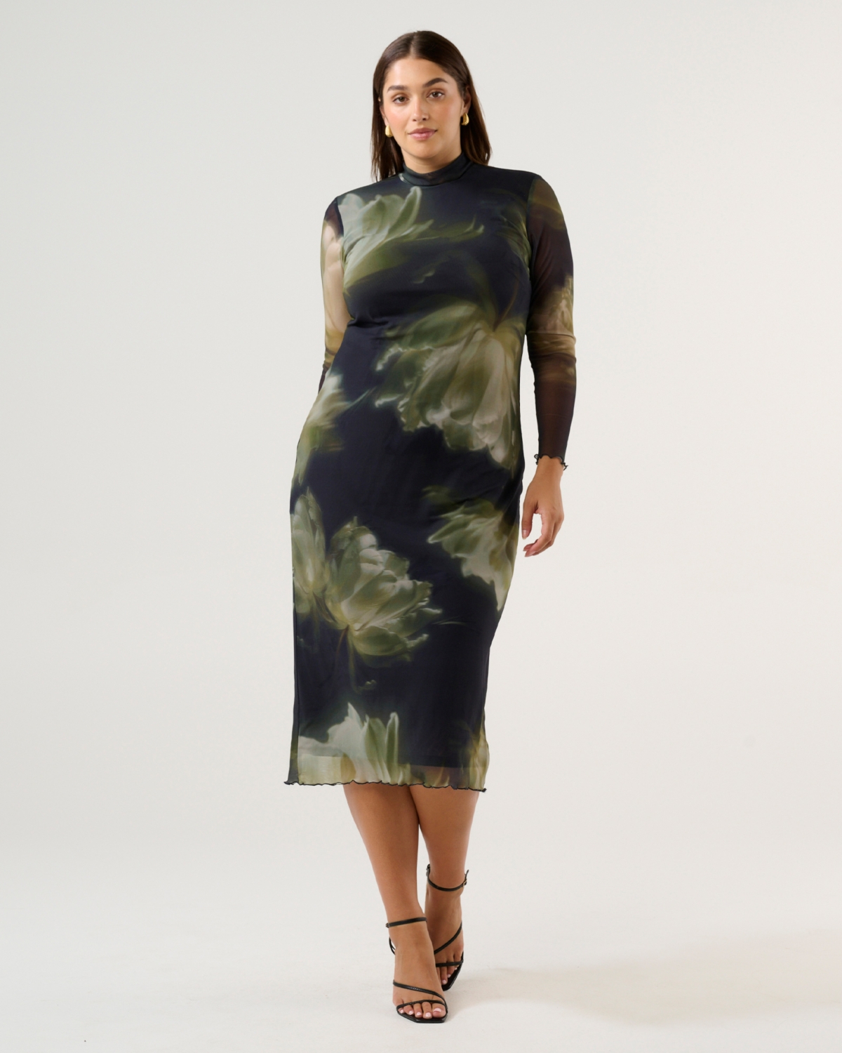 Estelle Women’s Peace Lily Mesh Dress – Black/moss Estelle Women’s Peace Lily Mesh Dress – Black/moss