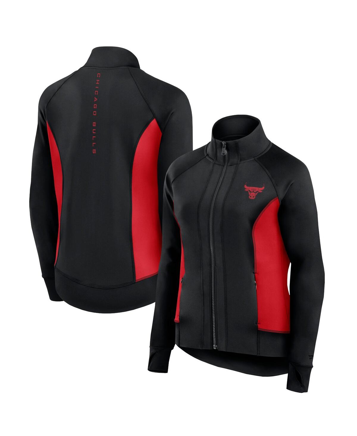 Fanatics Signature Women’s Black Chicago Bulls Studio Fitted Full-Zip Gym Track Jacket – Black Fanatics Signature Women’s Black Chicago Bulls Studio Fitted Full-Zip Gym Track Jacket – Black