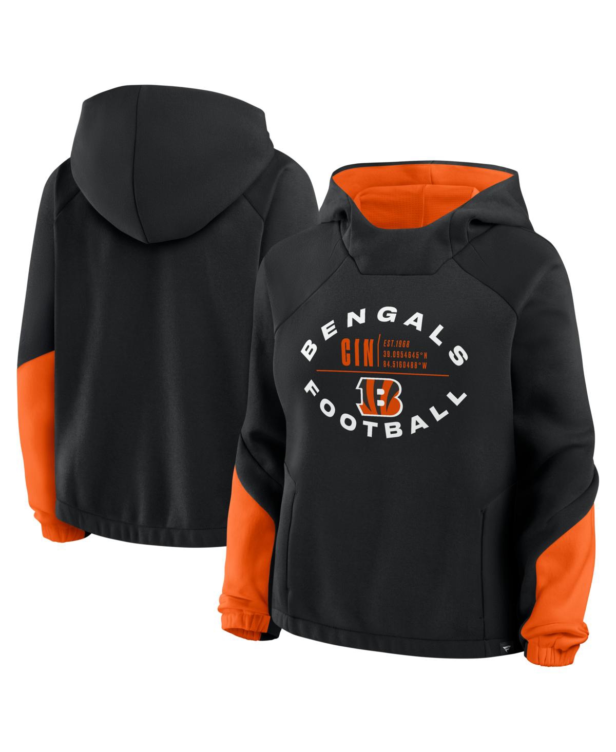 Fanatics Women’s Black Cincinnati Bengals OversizedÂ Redzone Bubble Screen Pullover Hoodie – Black