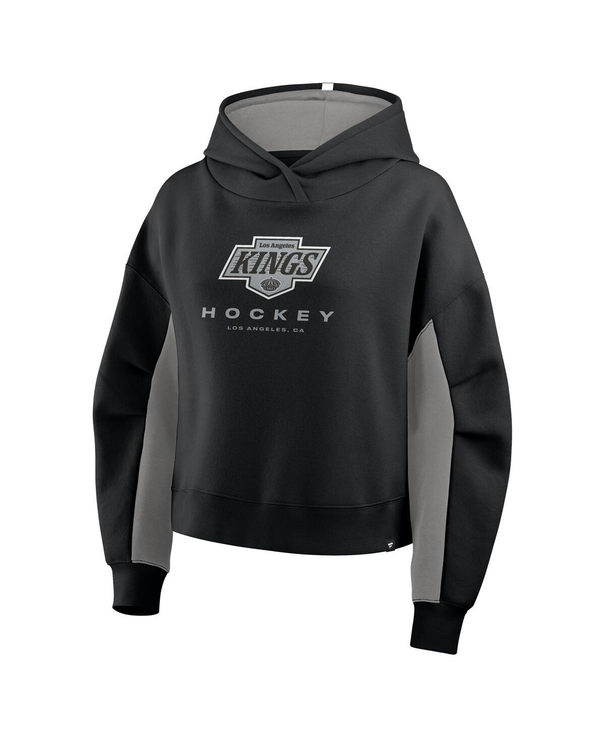 Fanatics Women’s Black Los Angeles Kings Back Check Boxy Hoodie – Black