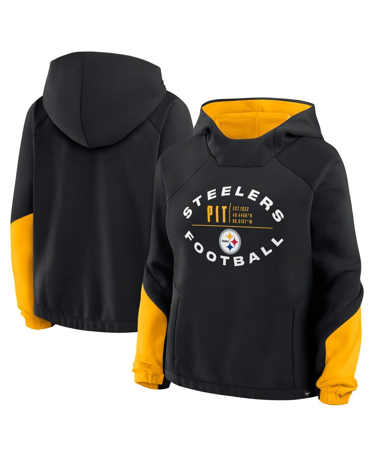 Fanatics Women’s Black Pittsburgh Steelers Oversized Redzone Bubble Screen Pullover Hoodie – Black Fanatics Women’s Black Pittsburgh Steelers Oversized Redzone Bubble Screen Pullover Hoodie – Black