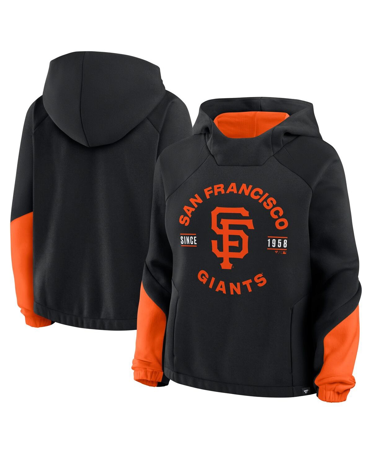 Fanatics Women’s Black San Francisco Giants Oversized Time to Win Pullover Hoodie – Black, Orange