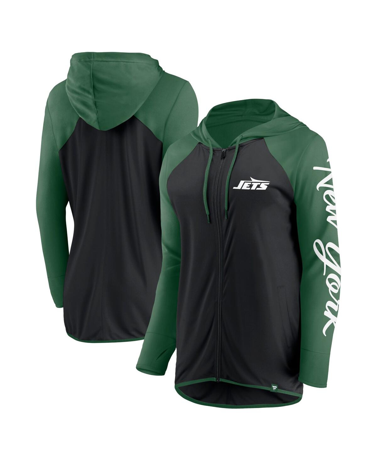 Fanatics Women’s Black/Green New York Jets Script Full-Zip Hoodie – Black, Green Fanatics Women’s Black/Green New York Jets Script Full-Zip Hoodie – Black, Green