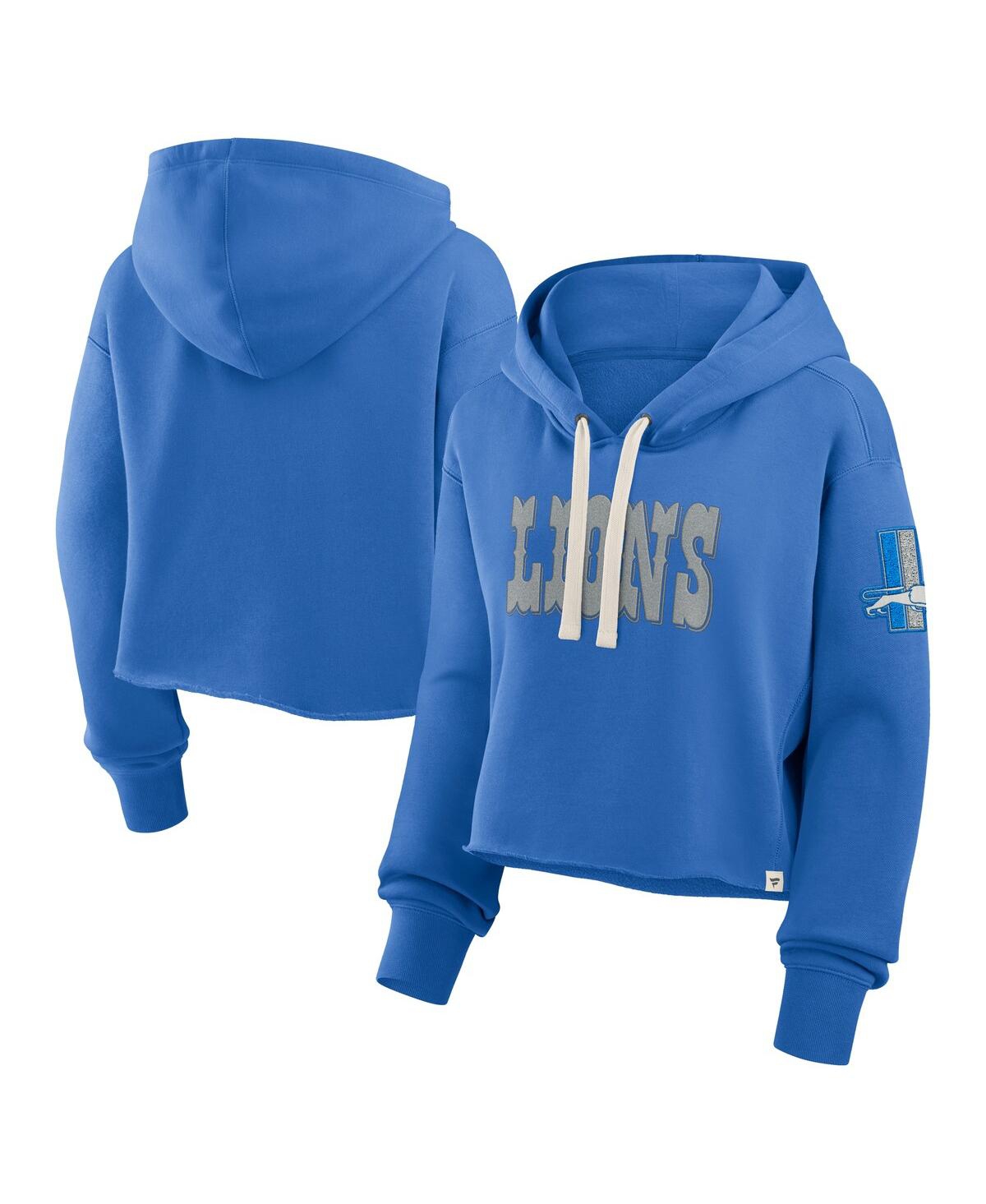 Fanatics Women’s Blue Detroit Lions Oversized Hometown Heritage Cropped Hoodie – Blue Fanatics Women’s Blue Detroit Lions Oversized Hometown Heritage Cropped Hoodie – Blue