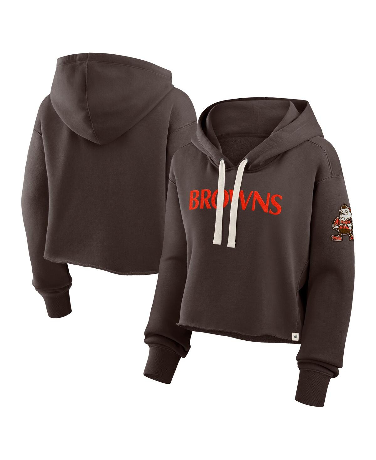 Fanatics Women’s Brown Cleveland Browns Oversized Hometown Heritage Cropped Hoodie – Brown Fanatics Women’s Brown Cleveland Browns Oversized Hometown Heritage Cropped Hoodie – Brown