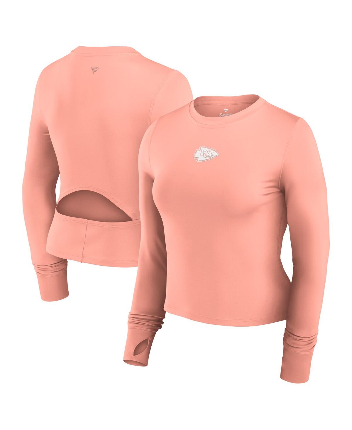 Fanatics Women’s Coral Kansas City Chiefs Studio Fitted Long Sleeve Gym Top – Coral Fanatics Women’s Coral Kansas City Chiefs Studio Fitted Long Sleeve Gym Top – Coral