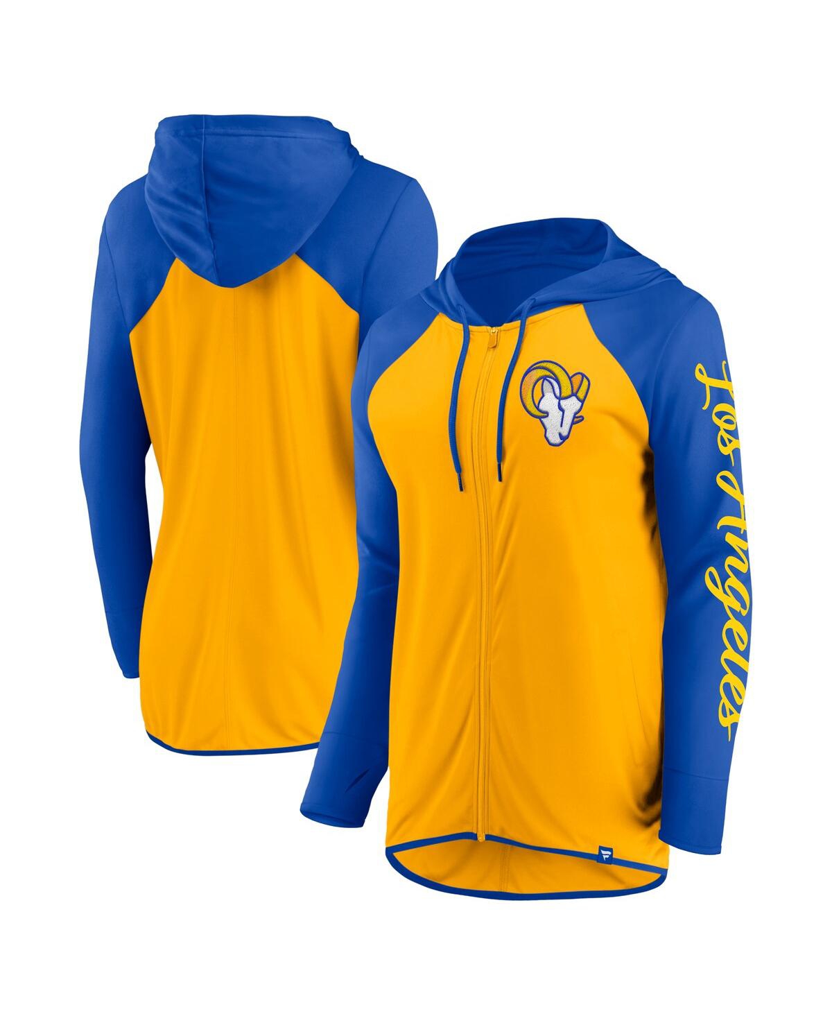 Fanatics Women’s Gold/Royal Los Angeles Rams Script Full-Zip Hoodie – Gold, Royal Fanatics Women’s Gold/Royal Los Angeles Rams Script Full-Zip Hoodie – Gold, Royal