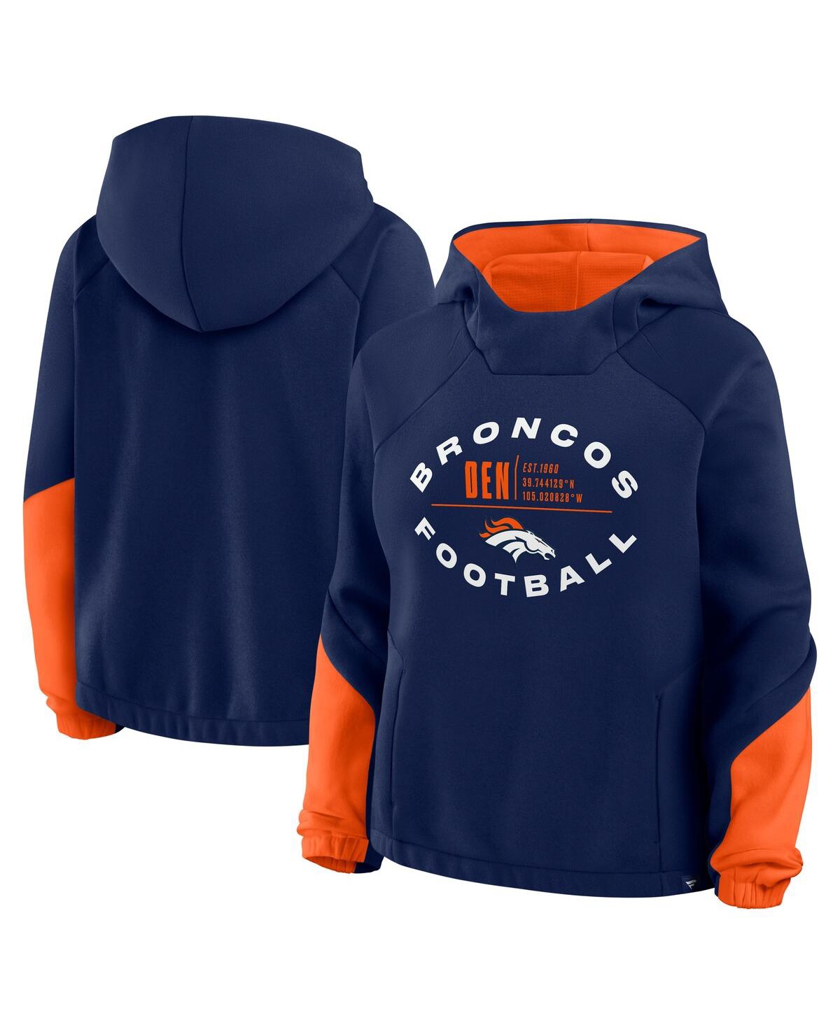 Fanatics Women’s Navy Denver Broncos OversizedÂ Redzone Bubble Screen Pullover Hoodie – Navy