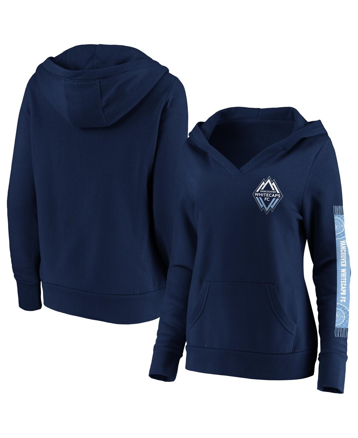 Fanatics Women’s Navy Vancouver Whitecaps Fc Fleece Scarf Sleeve V-Neck Pullover Hoodie – Navy Fanatics Women’s Navy Vancouver Whitecaps Fc Fleece Scarf Sleeve V-Neck Pullover Hoodie – Navy