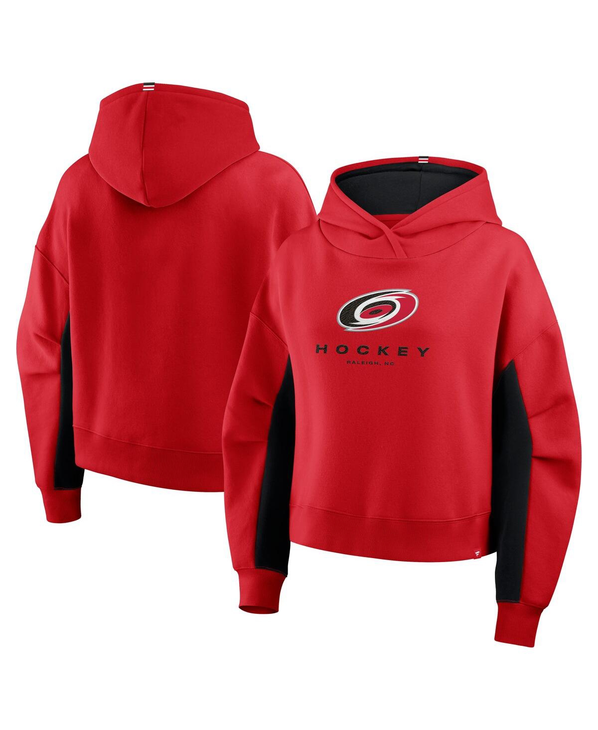 Fanatics Women’s Red Carolina Hurricanes Back Check Boxy Hoodie – Red