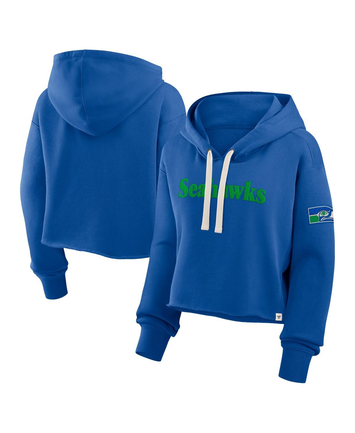 Fanatics Women’s Royal Seattle Seahawks Oversized Hometown Heritage Cropped Hoodie – Royal Fanatics Women’s Royal Seattle Seahawks Oversized Hometown Heritage Cropped Hoodie – Royal