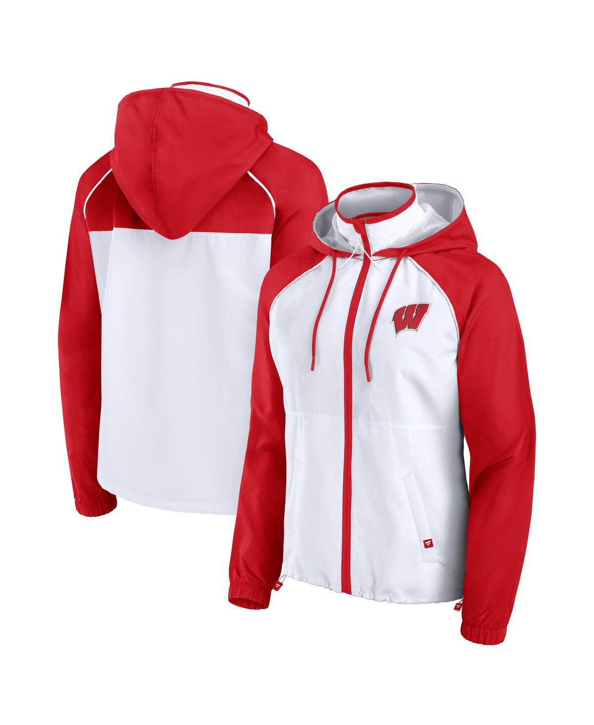 Fanatics Women’s White Wisconsin Badgers Full-Zip Anorak Hoodie Jacket – White, Red Fanatics Women’s White Wisconsin Badgers Full-Zip Anorak Hoodie Jacket – White, Red