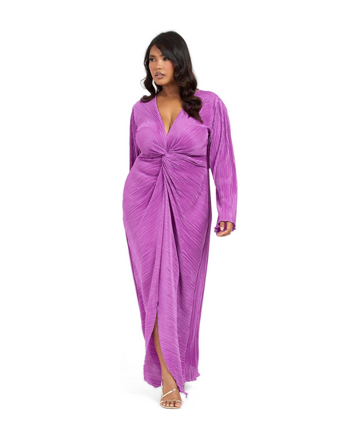 Fashion-szn Curve Women’s Curve Plisse Flare Sleeve Midaxi Dress – Purple Fashion-szn Curve Women’s Curve Plisse Flare Sleeve Midaxi Dress – Purple