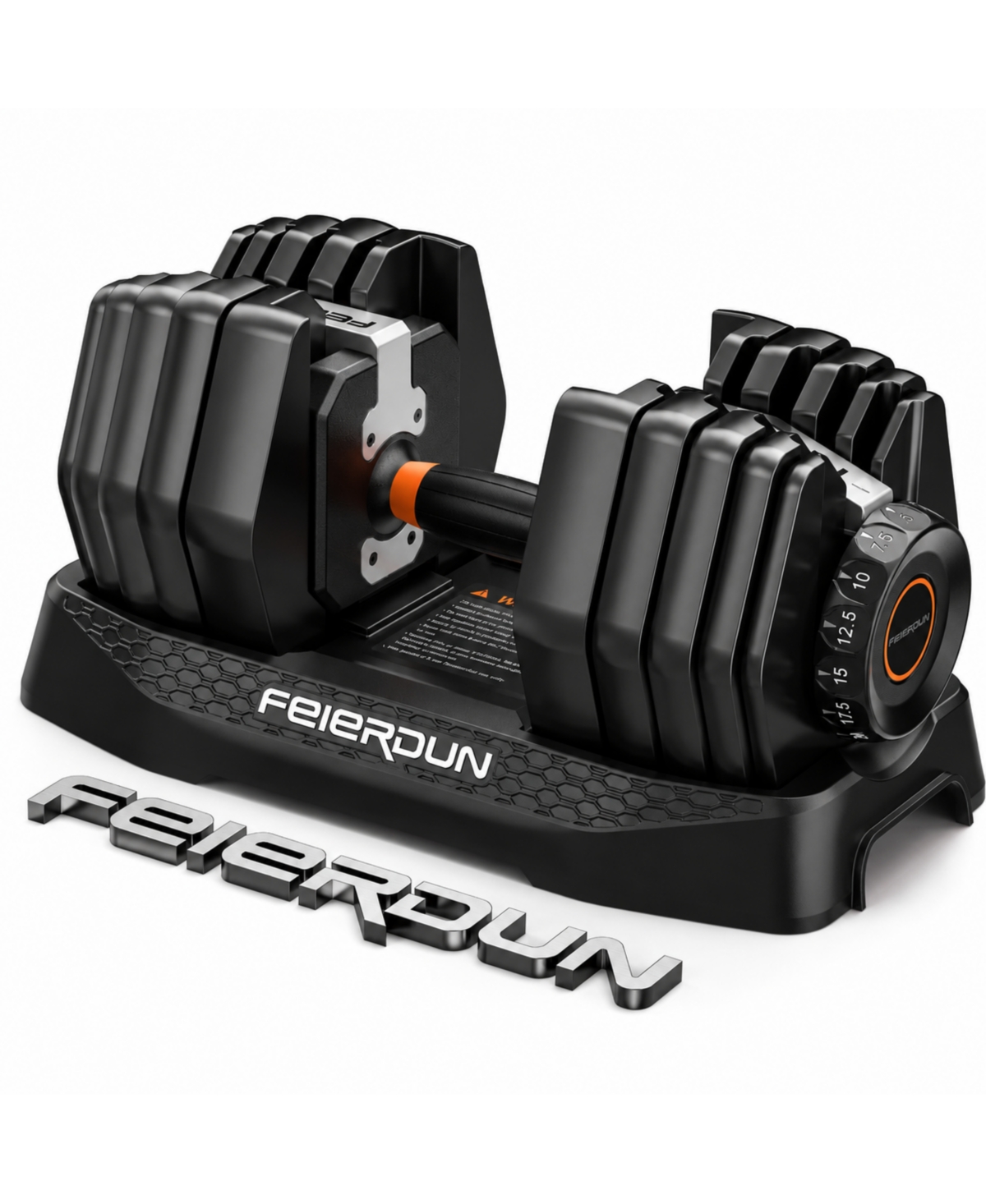 Fed Fitness DB1 Single Adjustable Dumbbell, 15-in-1 QuickDial 52.5lb, with Storage Box and App, Home Gym Weights for Hiit and Drop Set Fed Fitness DB1 Single Adjustable Dumbbell, 15-in-1 QuickDial 52.5lb, with Storage Box and App, Home Gym Weights for Hiit and Drop Set