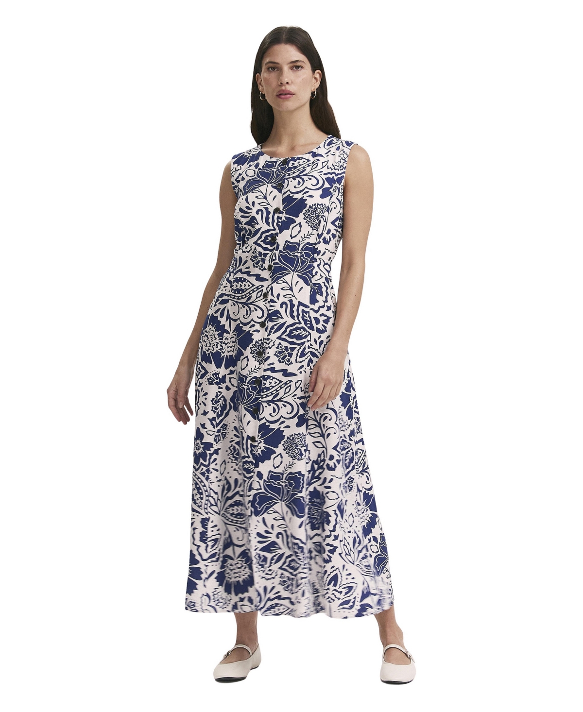 Finery London Women’s Aimee Floral Midi Dress – Navy flower Finery London Women’s Aimee Floral Midi Dress – Navy flower