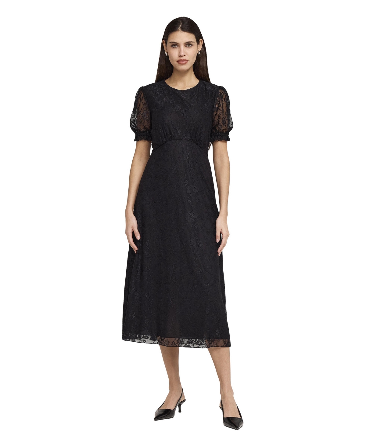 Finery London Women’s Mela Midi Dress – Black