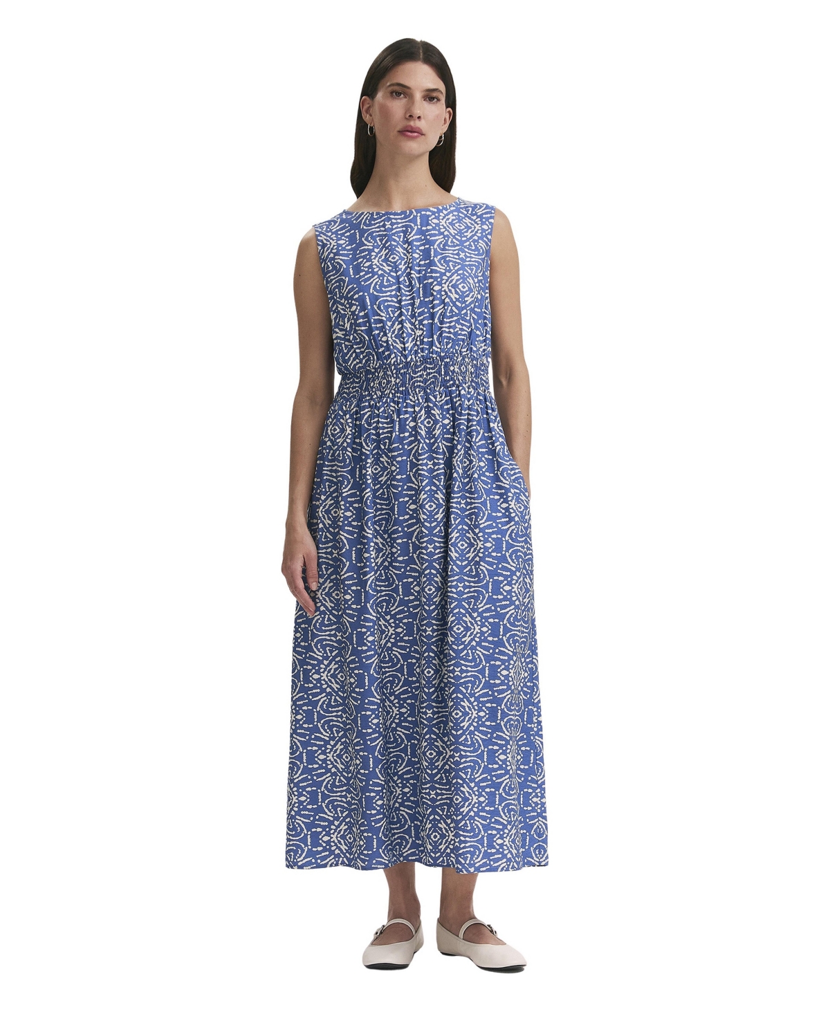 Finery London Women’s Willow Printed Sleeveless Midi Dress – Blue batik Finery London Women’s Willow Printed Sleeveless Midi Dress – Blue batik