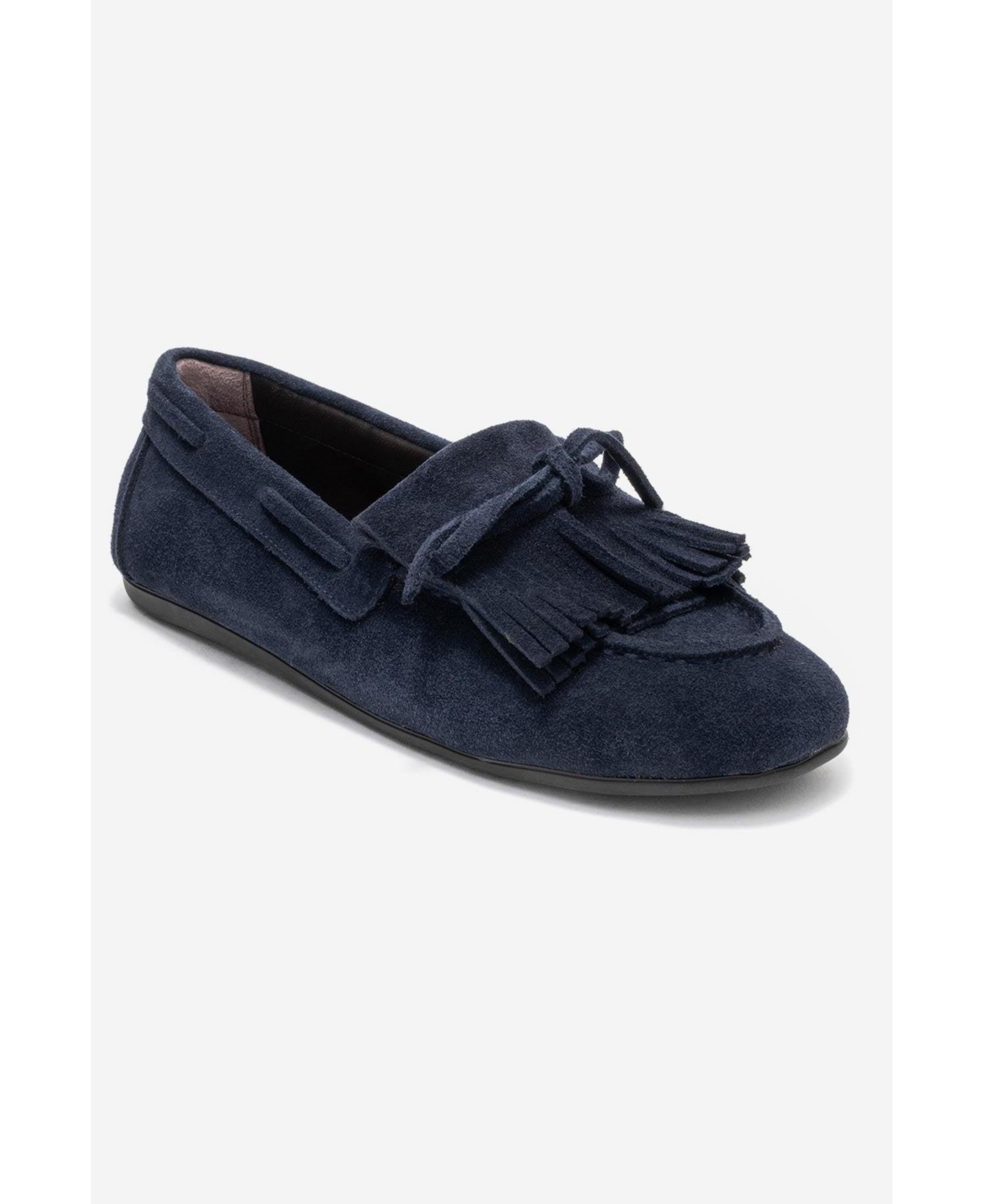 Forever & Always Shoes Women’s Axeli Leather Tassel Loafer – Navy suede leather Forever & Always Shoes Women’s Axeli Leather Tassel Loafer – Navy suede leather