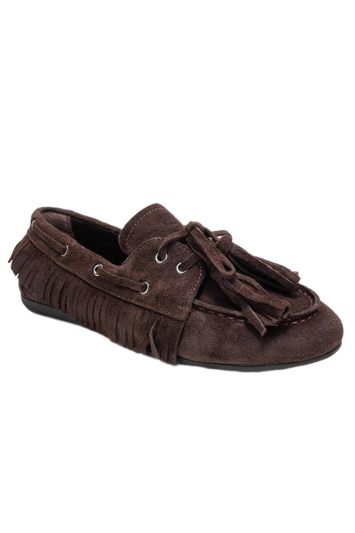 Forever & Always Shoes Women’s Fenora Leather Tassel Loafer – Brown suede leather Forever & Always Shoes Women’s Fenora Leather Tassel Loafer – Brown suede leather