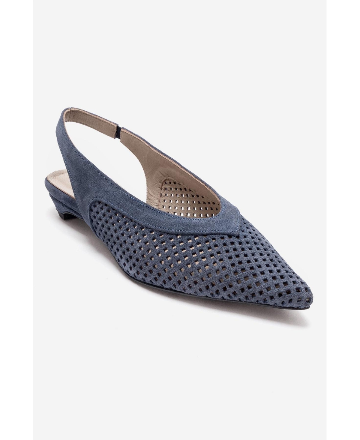 Forever & Always Shoes Women’s Lieve Leather Slingback Pump – Blue suede Forever & Always Shoes Women’s Lieve Leather Slingback Pump – Blue suede