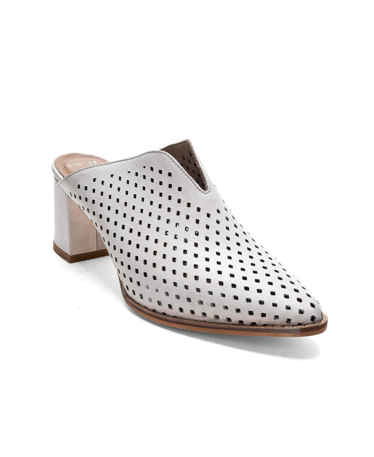 Forever & Always Shoes Women’s Toen Leather Block Heel Mule – White Forever & Always Shoes Women’s Toen Leather Block Heel Mule – White
