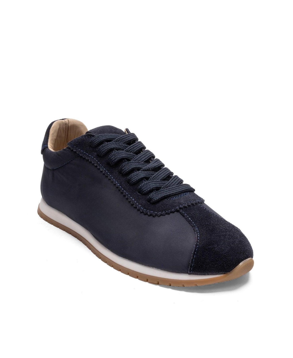 Forever & Always Shoes Women’s Unica Leather Sport Sneaker – Navy