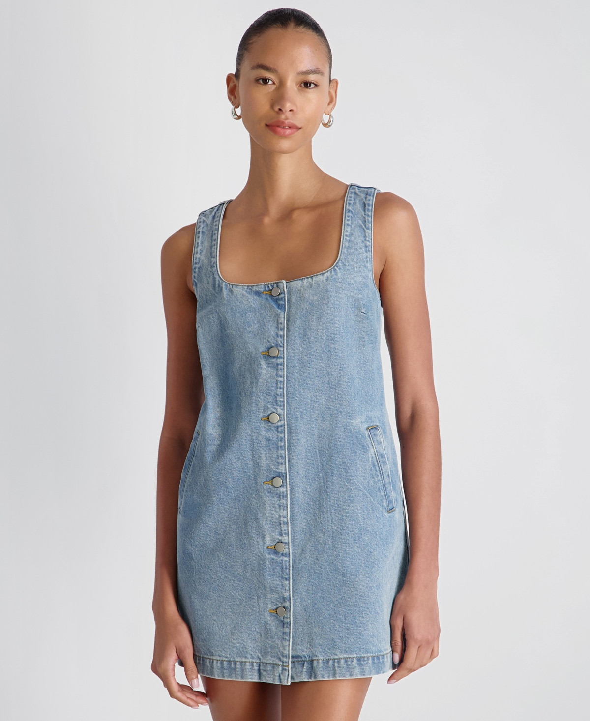 French Connection Women’s 90s Denim Button-Front Sleeveless Dress – 40-Blue Denim Wash French Connection Women’s 90s Denim Button-Front Sleeveless Dress – 40-Blue Denim Wash