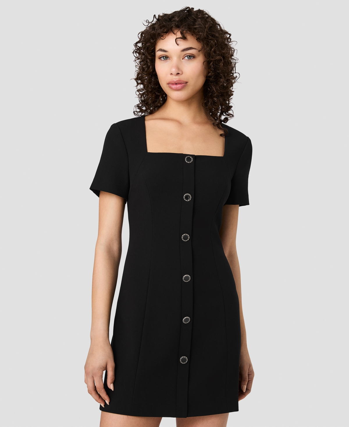 French Connection Women’s Azra Button-Front Dress – Black