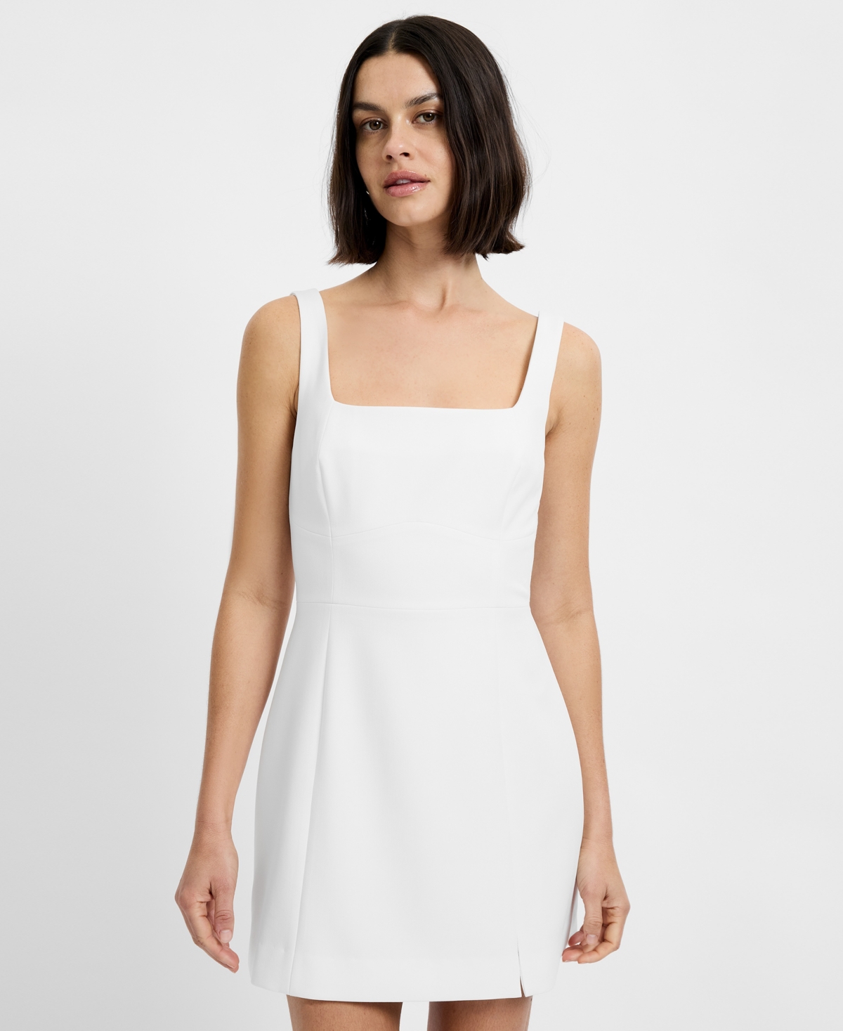 French Connection Women’s Azra Slide Slit Sleeveless Mini Dress – Summer White