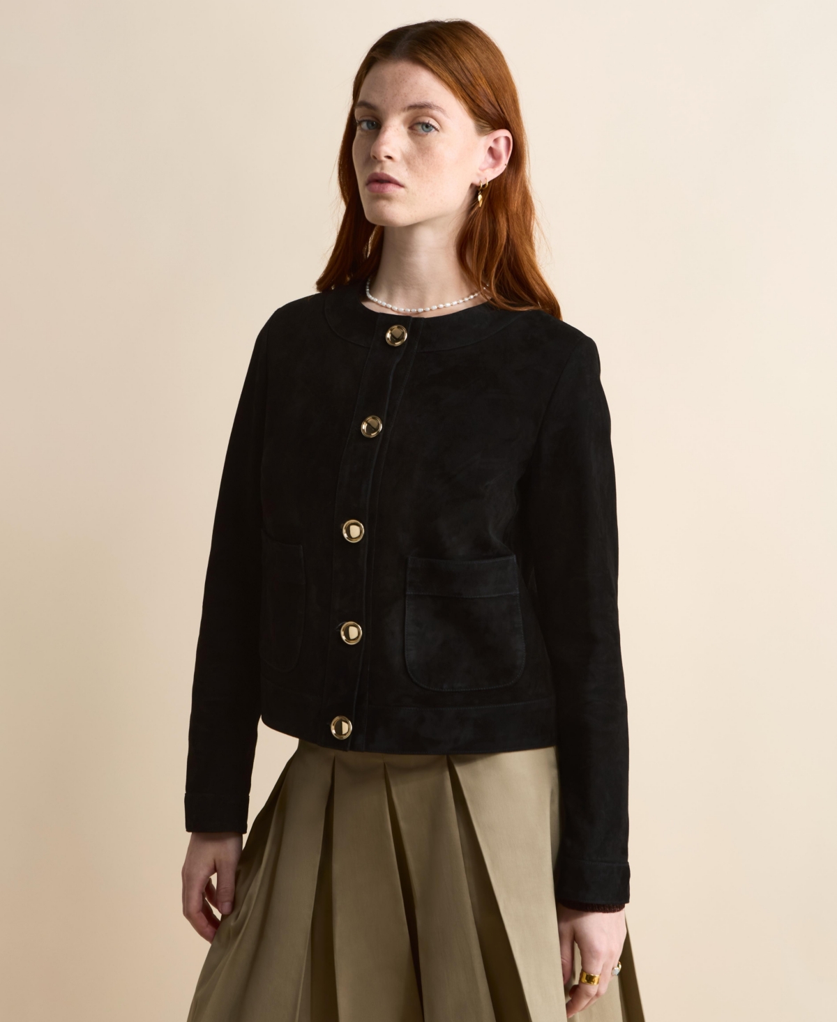 Furniq Uk Women’s Suede Jacket – Black Furniq Uk Women’s Suede Jacket – Black