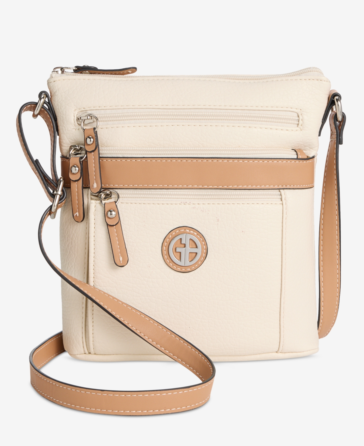 Giani Bernini Colorblock Pebble Crossbody, Exclusively at Macy’s – White/vachetta Giani Bernini Colorblock Pebble Crossbody, Exclusively at Macy’s – White/vachetta