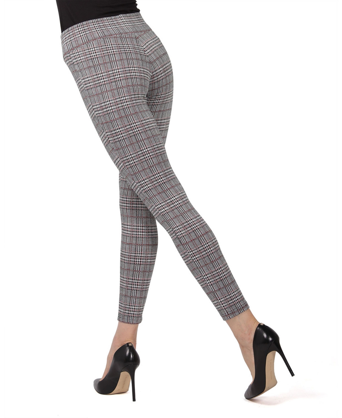 Glen Plaid Shaping Women’s Leggings – Black Glen Plaid Shaping Women’s Leggings – Black