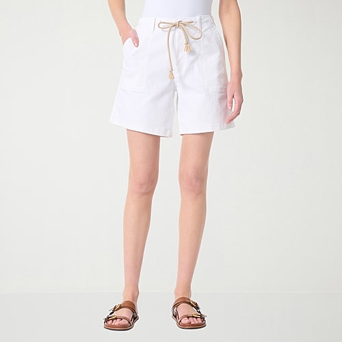 Gloria Vanderbilt Womens 7″ Mid Rise Denim Short, 10, White Gloria Vanderbilt Womens 7″ Mid Rise Denim Short, 10, White