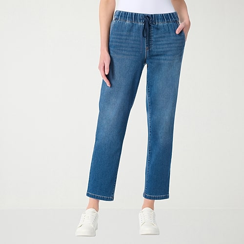 Gloria Vanderbilt Womens Anya Straight Leg Knit Denim, Small, Blue Gloria Vanderbilt Womens Anya Straight Leg Knit Denim, Small, Blue