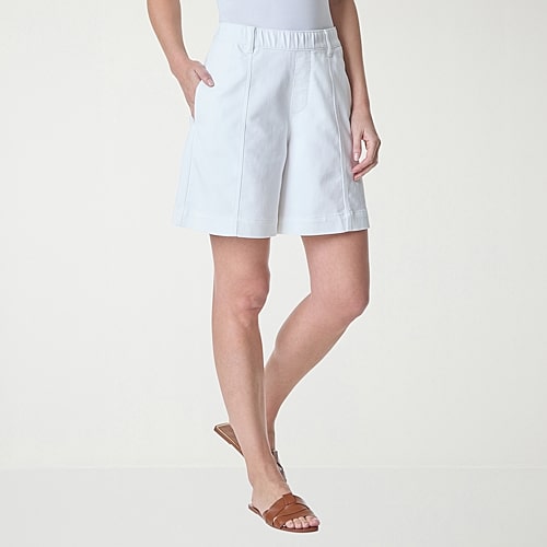 Gloria Vanderbilt Women’s Knitololgy Seamed Short, Large, White Gloria Vanderbilt Women’s Knitololgy Seamed Short, Large, White