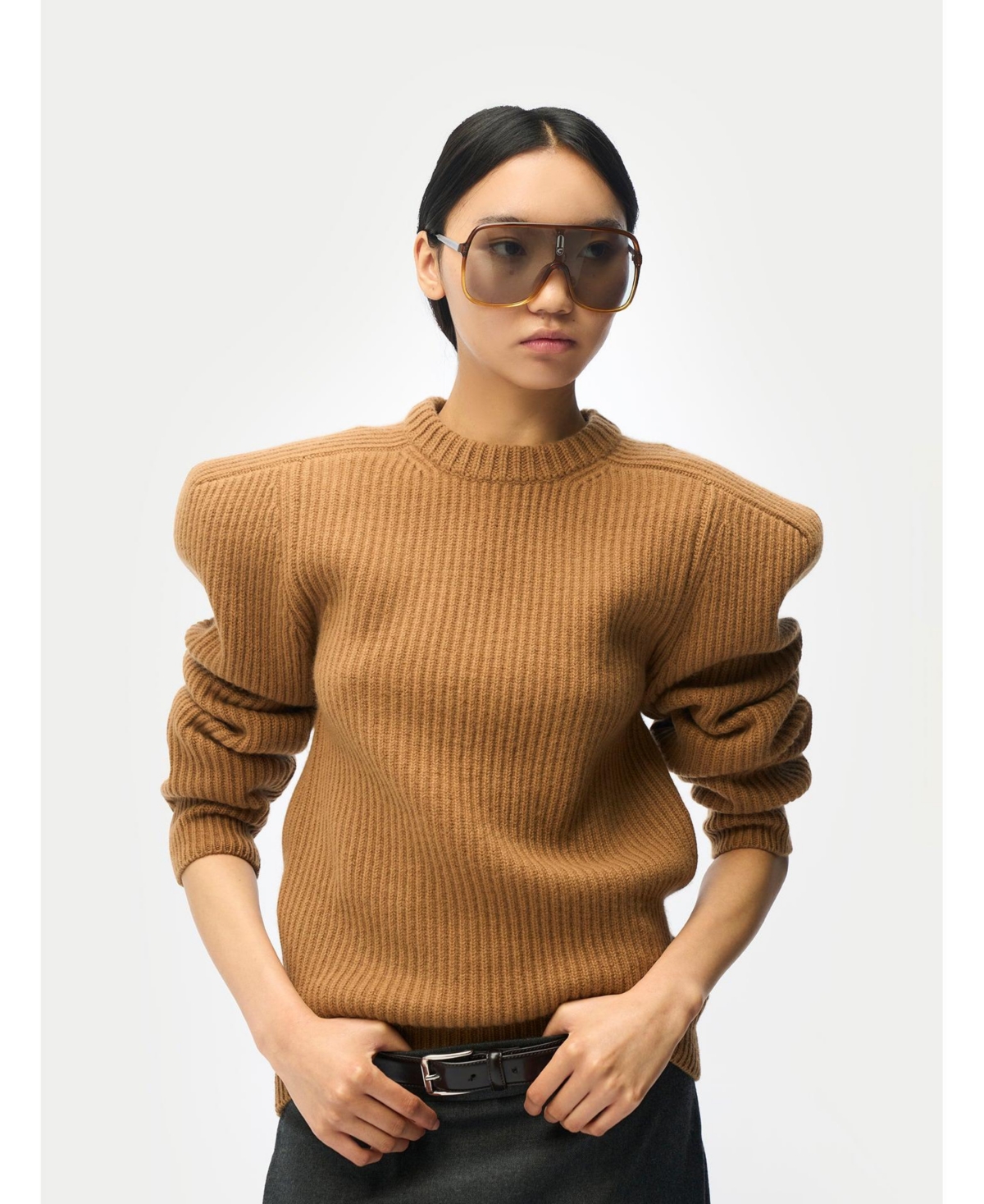 Gobi Cashmere Women’s Sculpted-Shoulder Cashmere Sweater Gobi Cashmere Women’s Sculpted-Shoulder Cashmere Sweater