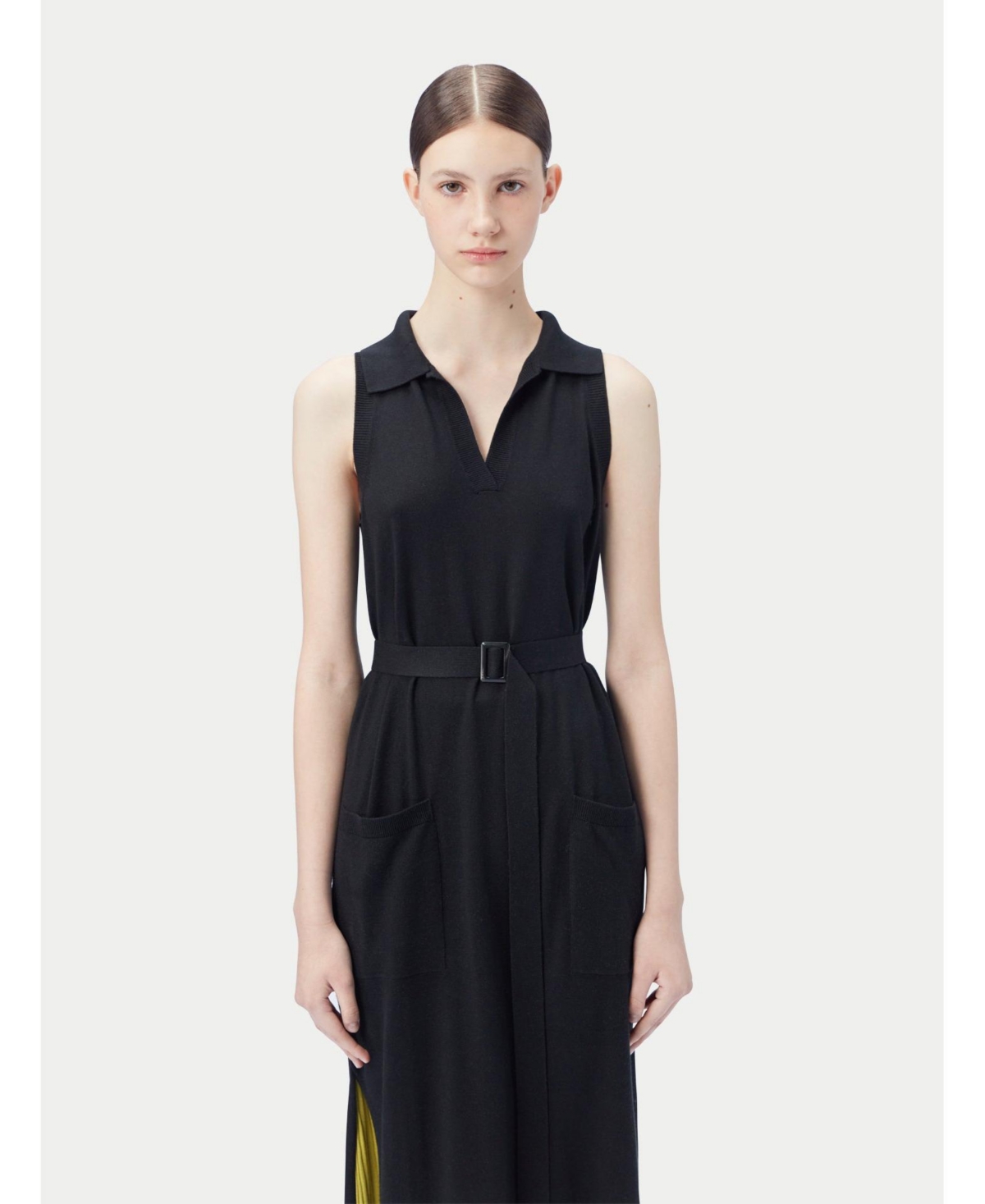 Gobi Cashmere Women’s Sleeveless Silk Cashmere Polo Dress Gobi Cashmere Women’s Sleeveless Silk Cashmere Polo Dress