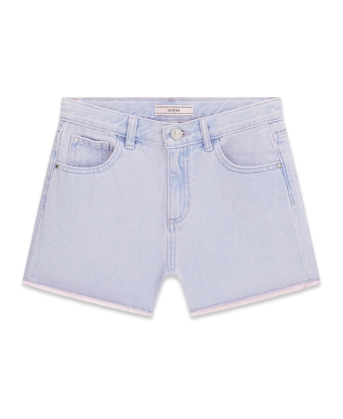 Guess Girls’ 7-16 Overdye Denim Shorts – Light Blue