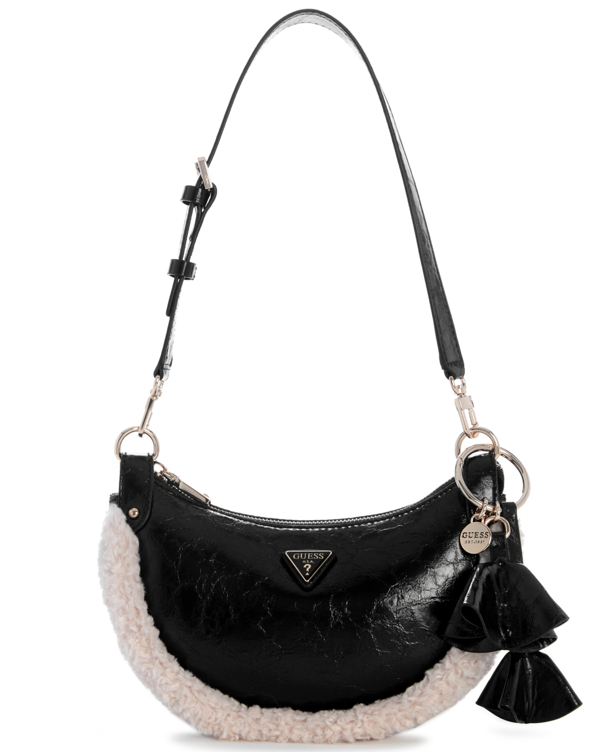 Guess Katie Small Convertible Shoulder Handbag – Black
