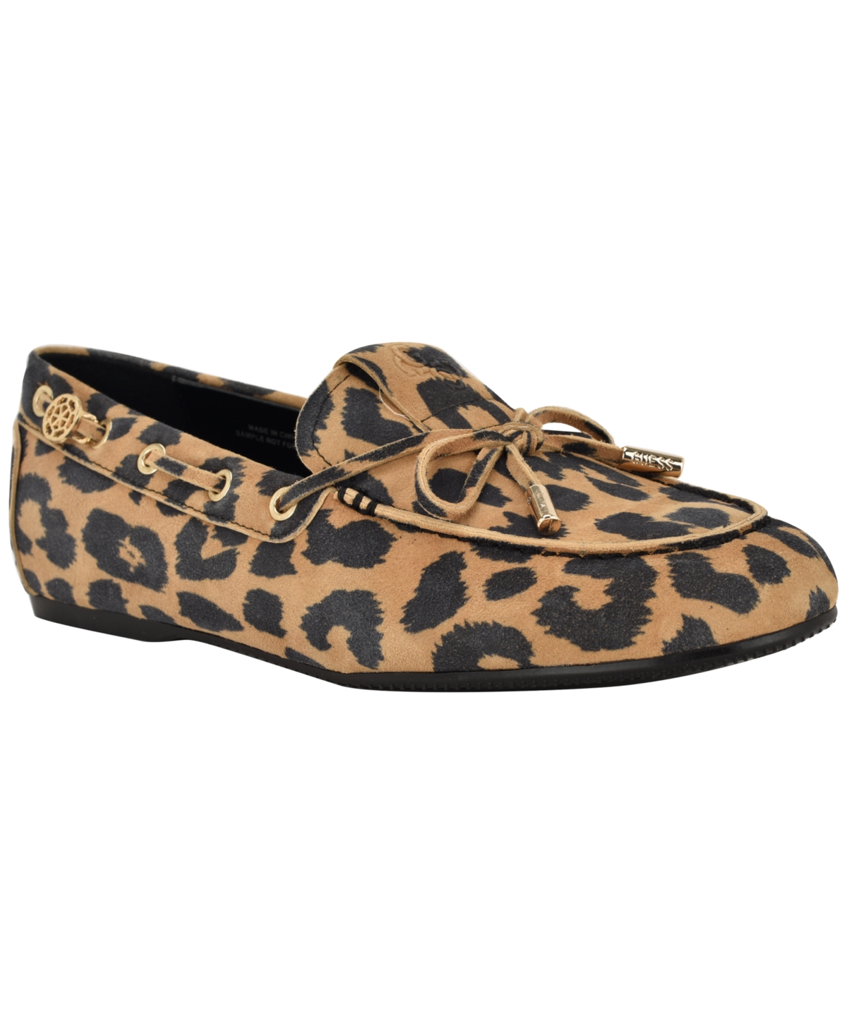 Guess Women’s Aisha Soft Flexible Boat Shoe Loafers – Leopard Suede Guess Women’s Aisha Soft Flexible Boat Shoe Loafers – Leopard Suede