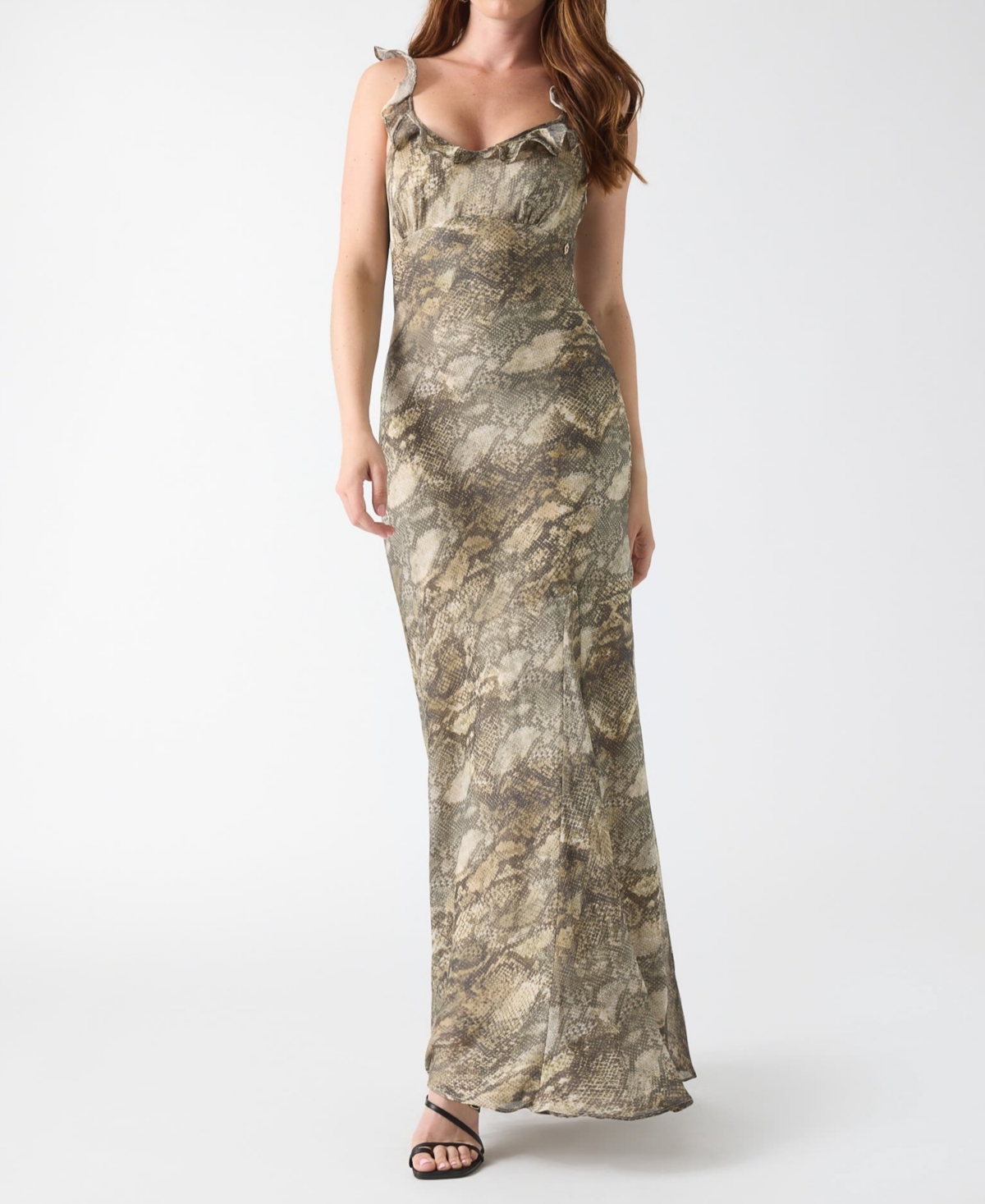 Guess Women’s Animal-Print Sweetheart Maxi Dress – Rustic phyton Guess Women’s Animal-Print Sweetheart Maxi Dress – Rustic phyton