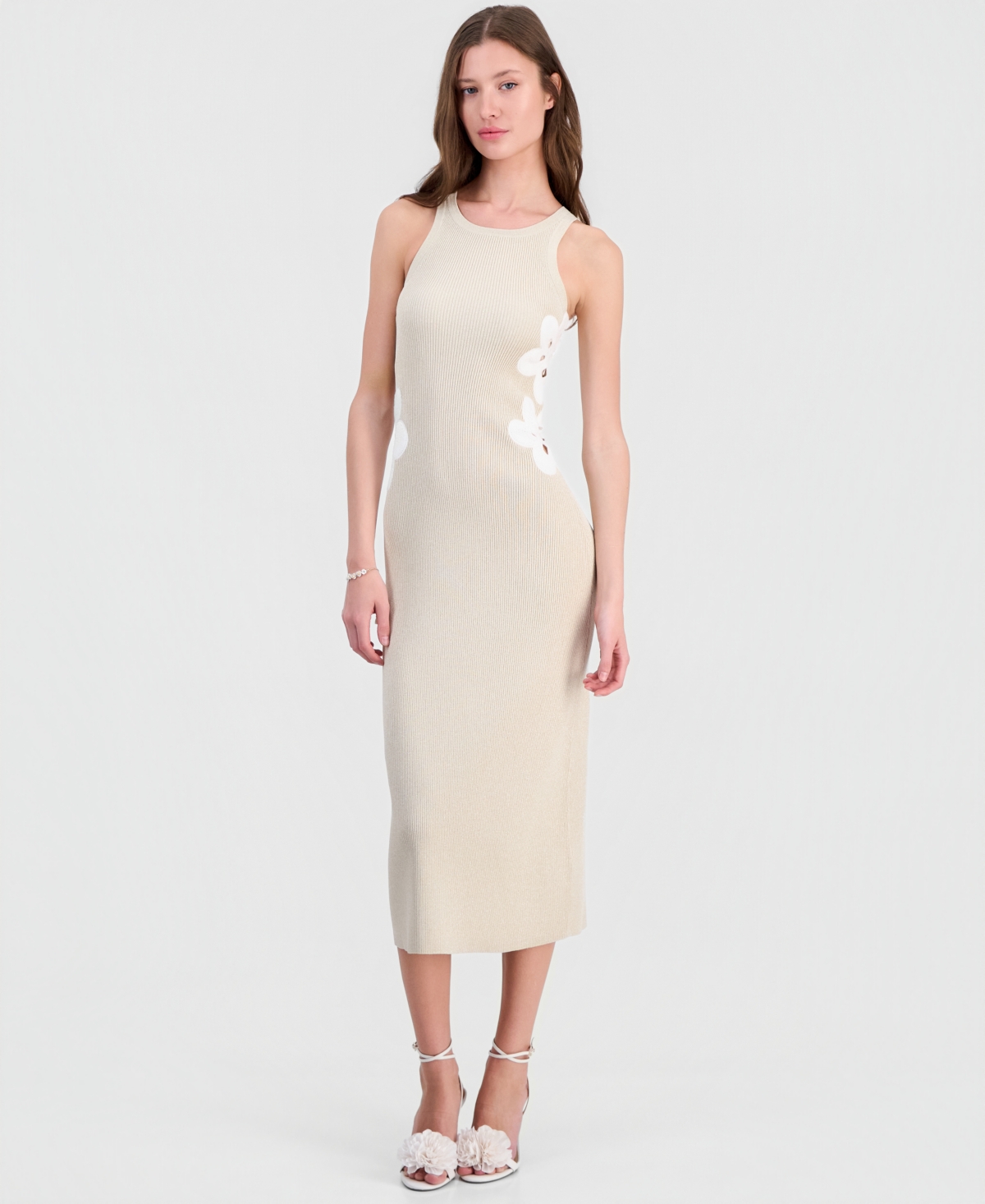 Guess Women’s Laurie Sleeveless Metallic Knit Midi Dress – ANGORA WOOL MULTI Guess Women’s Laurie Sleeveless Metallic Knit Midi Dress – ANGORA WOOL MULTI