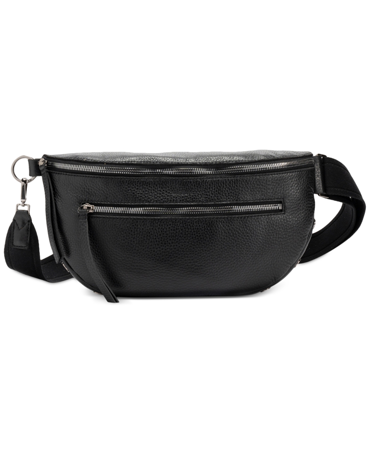 Hammitt Women’s Charles Medium Leather Crossbody Bag – Black/Gunmetal