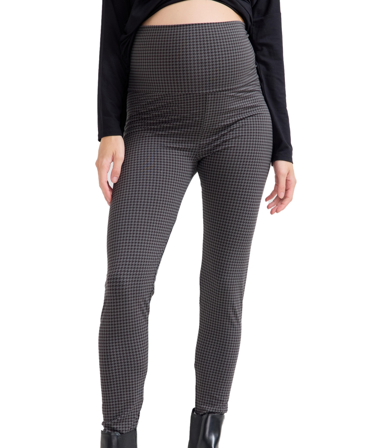 Hatch Collection Maternity The Ultimate Over the Bump Legging – Grey houndstooth Hatch Collection Maternity The Ultimate Over the Bump Legging – Grey houndstooth