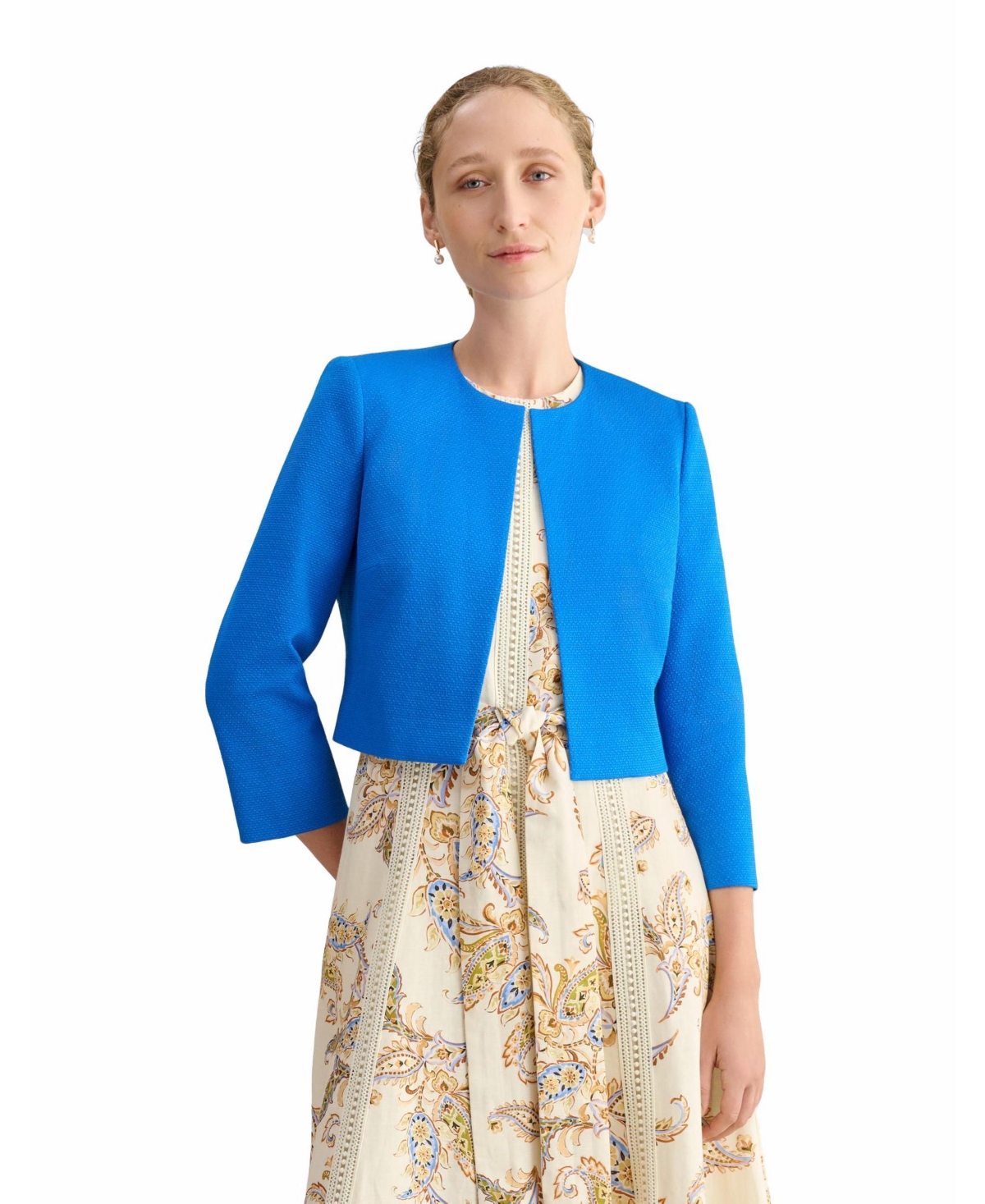 Hobbs London Women’s Elize Cropped Jacket – Azure blue Hobbs London Women’s Elize Cropped Jacket – Azure blue