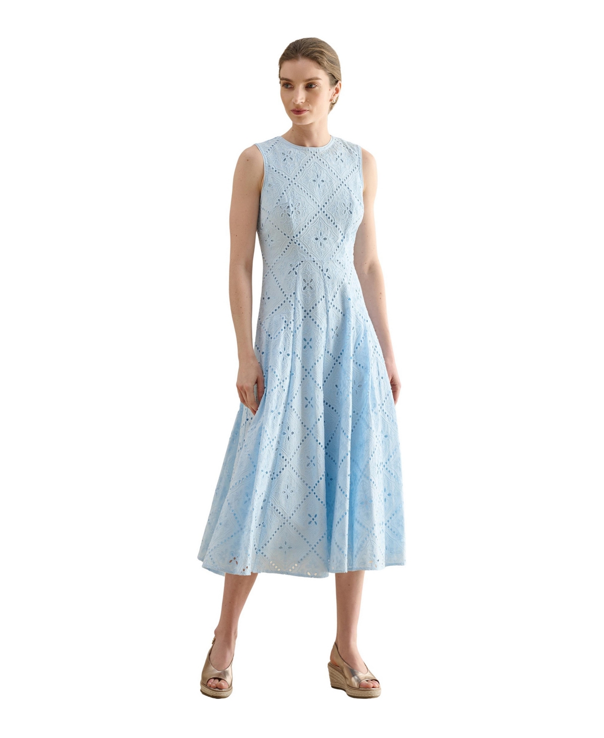 Hobbs London Women’s Lexia Embroidered Dress – Paleyellow