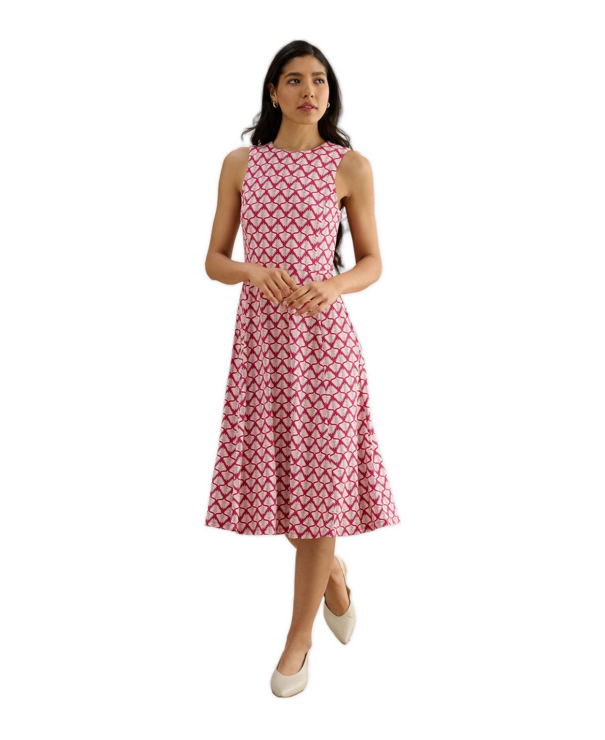 Hobbs London Women’s Lisa Jersey Midi Dress – Pinkivory Hobbs London Women’s Lisa Jersey Midi Dress – Pinkivory